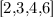 [2,3,4,6]