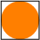 
\documentclass{article} % 'standalone' ne fonctionne pas sur le wiki, en TL2017.
  \usepackage{tikz}
  \pagestyle{empty}

\begin{document}
\begin{tikzpicture}
  \fill[orange] circle (3ex) ;
  \draw (-3ex,-3ex) rectangle (3ex,3ex) ;
\end{tikzpicture}
\end{document}
