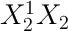 
\LARGE
$ X^{1}_{2} X_{2} $
